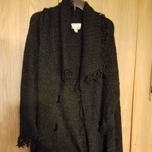 ❤Black Avenue Cardigan Shawl